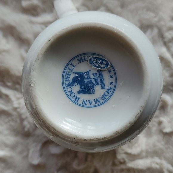 Norman Rockwell Made in Japan Museum Set of 7 Coffee or Tea Cups Gold Rimmed - Picture 16 of 16